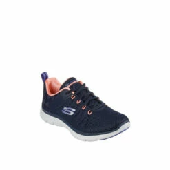 Skechers Wide Fit Navy 'Flex Appeal 4.0 Elegant Ways' Trainer For Female