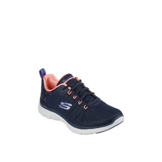 Skechers Wide Fit Navy 'Flex Appeal 4.0 Elegant Ways' Trainer For Female 3 Skechers Wide Fit Navy 'Flex Appeal 4.0 Elegant Ways' Trainer For Female