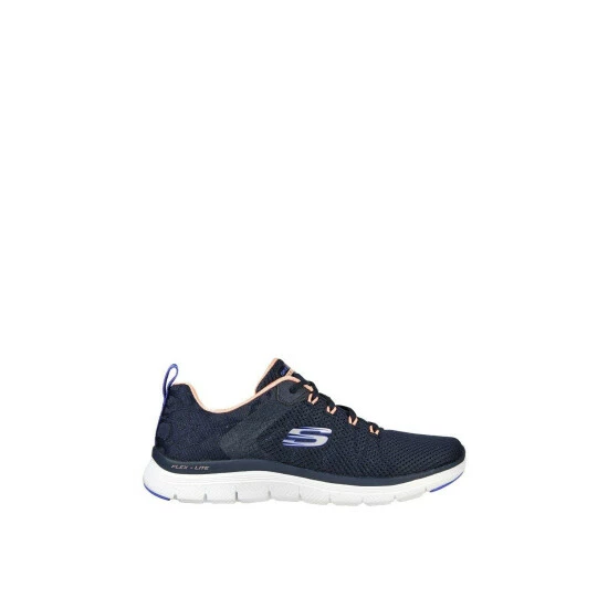Skechers Wide Fit Navy 'Flex Appeal 4.0 Elegant Ways' Trainer For Female 5 Skechers Wide Fit Navy 'Flex Appeal 4.0 Elegant Ways' Trainer For Female - Image 3