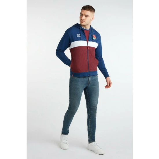 Umbro England Classic Cut & Sew Zip Through Hoodie For Male 5 Umbro England Classic Cut & Sew Zip Through Hoodie For Male - Image 3