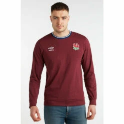 Umbro England Classic Contrast Rib Long Sleeve T-shirt For Male