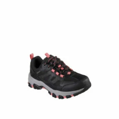 Skechers Wide Fit Black 'Selmen West Highland' Leather Hiking Shoe For Female